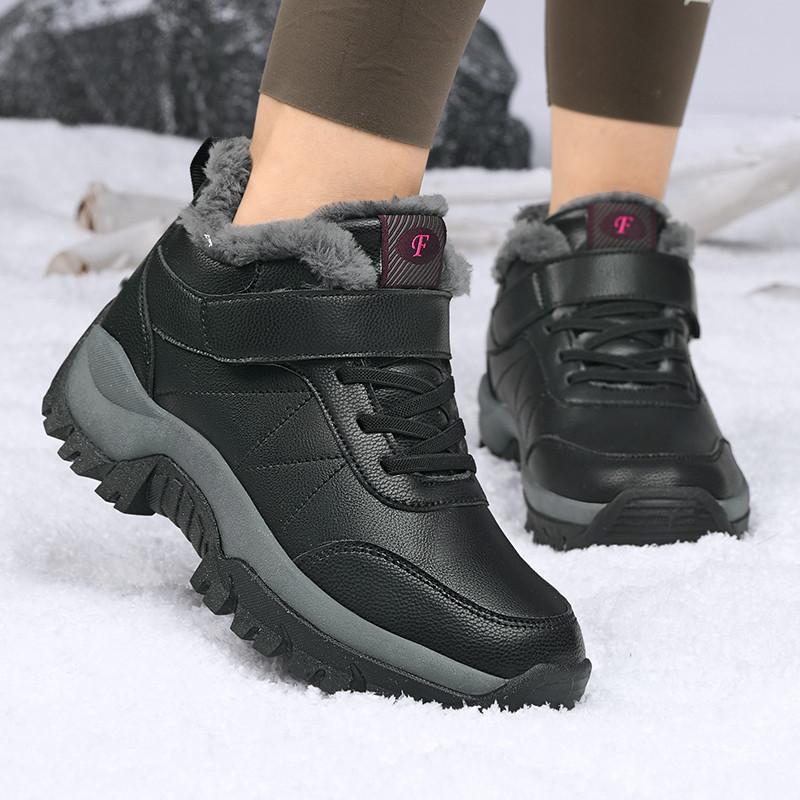 Žieminiai vyriški batai Nauji Vandeniui atsparūs PU odos Šilti Sniego Ankle Boots Lauko Šilti pliušiniai Neslystantys Darbiniai Aukštakulniai Laisvalaikio Batai