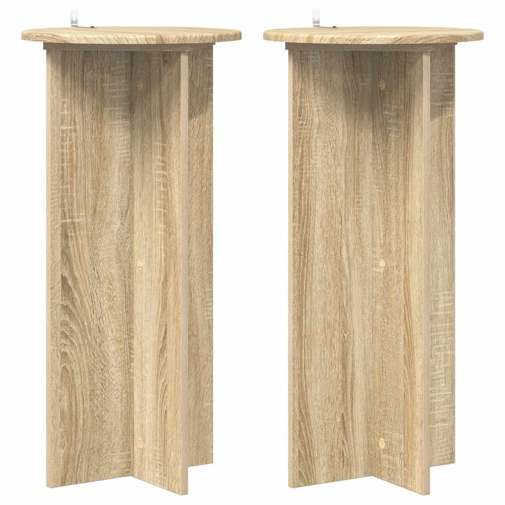 Plant Stand 2 Pcs Sonoma Oak 40 X 40 X 80 Cm