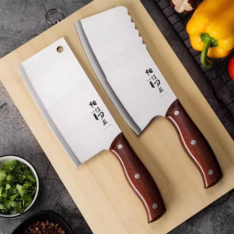 WXCOO Professional Kitchen Knives Multi-functional Sharp Slicing Meat Cleaver Fruit Vegetable Knife Hand Forged Chopping Knife