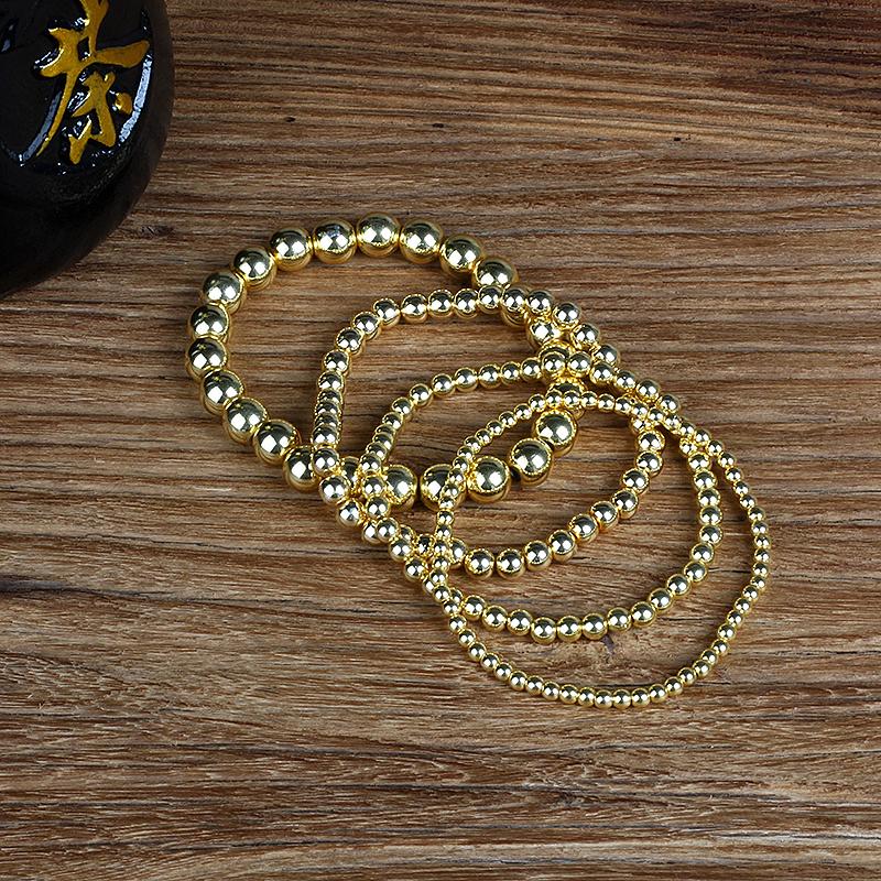 Fashion Gold color Hematite Bracelet Weight Loss Healthy Therapy Energy Hematite String Bracelet Female Armbandjes Dames Jewelry