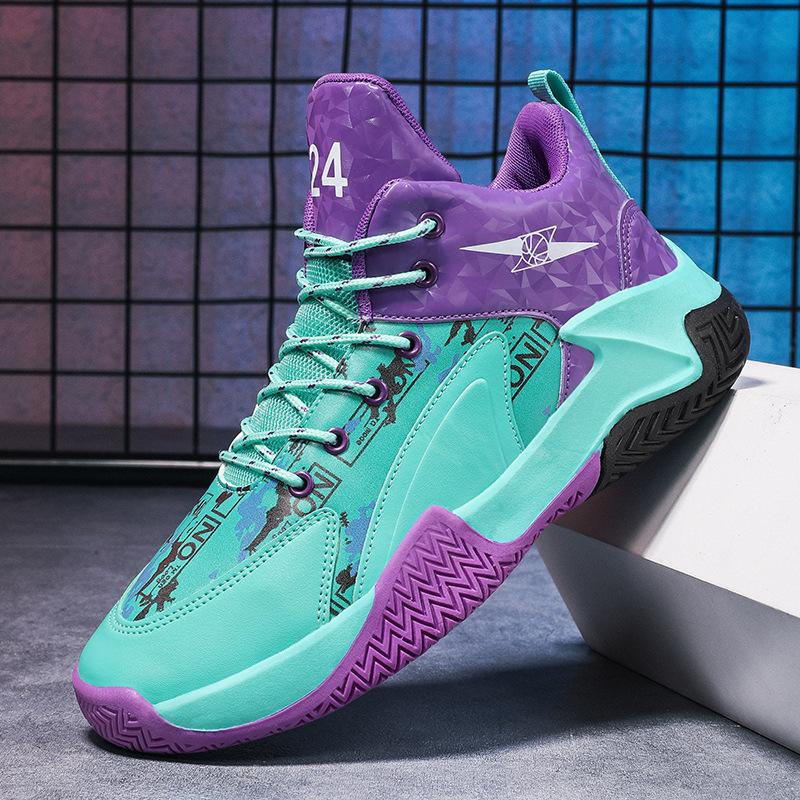 Men's Basketball Shoes Versatile Sneakers Youth Combat Basketball Sneakers Training Shoes Breathable Comfort Elastic Basketball