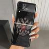 Russia Russian Flags Emblem Hard PC Phone Case For Samsung Galaxy Z Flip 7 6 5 4 3 Black ZFlip7 ZFlip6 Flip5 Flip4 Flip3 5G Prin