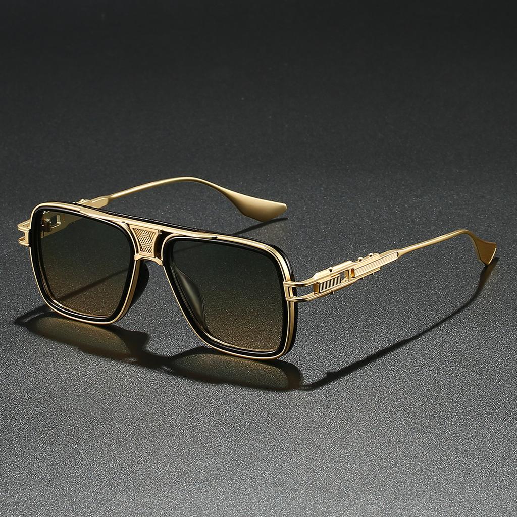 Luxury Sunglasses Men Punk Style Pop Street Fashion Cool Uv400 Sun Glasses Women Shades Metal Frames Pilot Eyewear