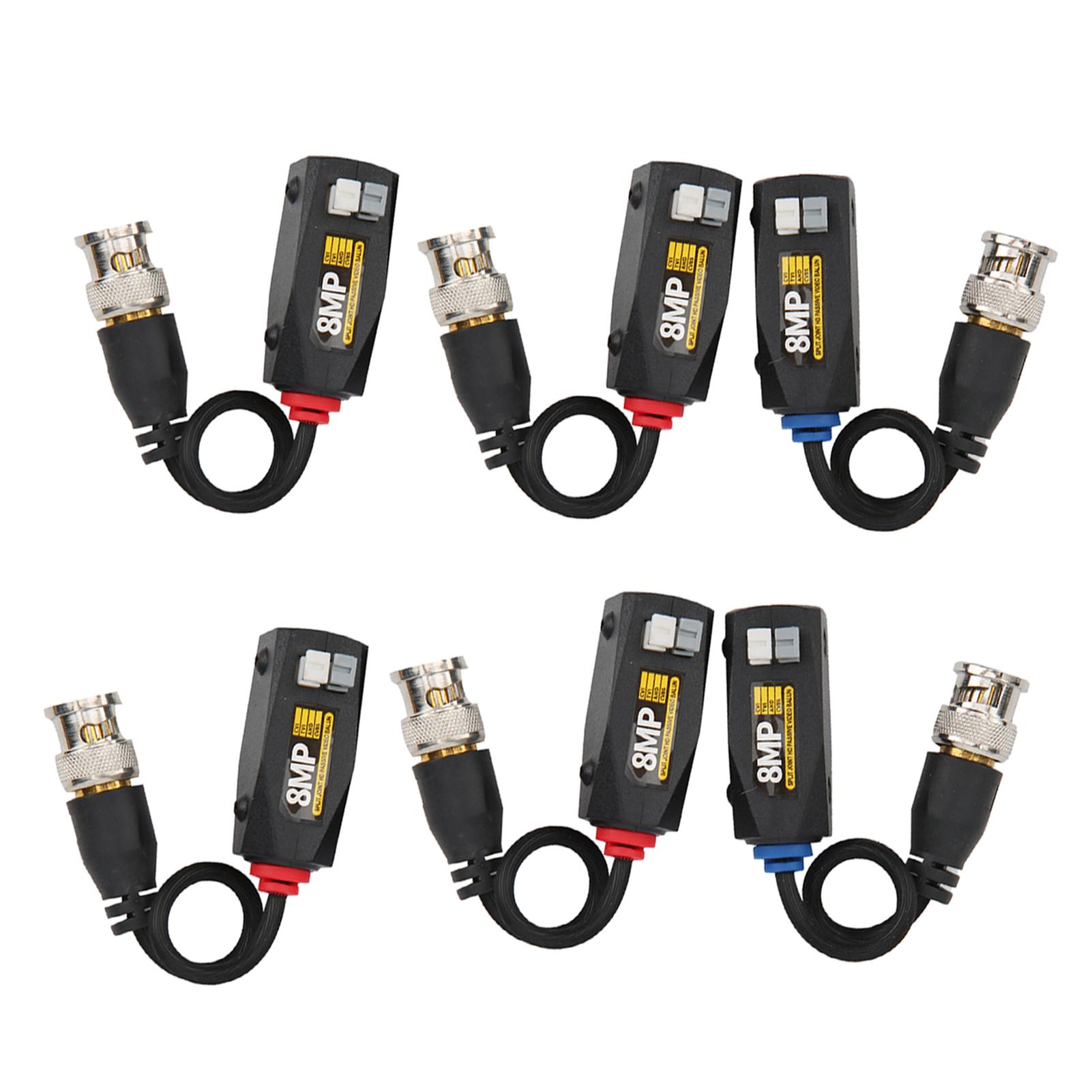 

6Pcs Video Power Balun 8MP Anti Thunder Transmitter for CVITVIAHDCVBS Transceiver