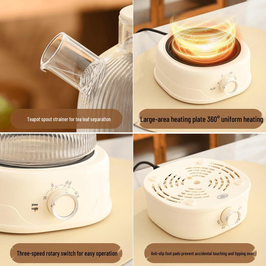 All-Glass Health Kettle - Multi-functional, Temperature-Controlled Tea Brewer for Home and Office