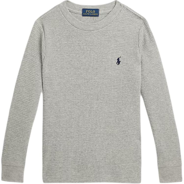 

Polo Ralph Lauren Waffle Knit Cotton Crew Neck Long Sleeve T-Shirt Kids Tops 323952912-004 L