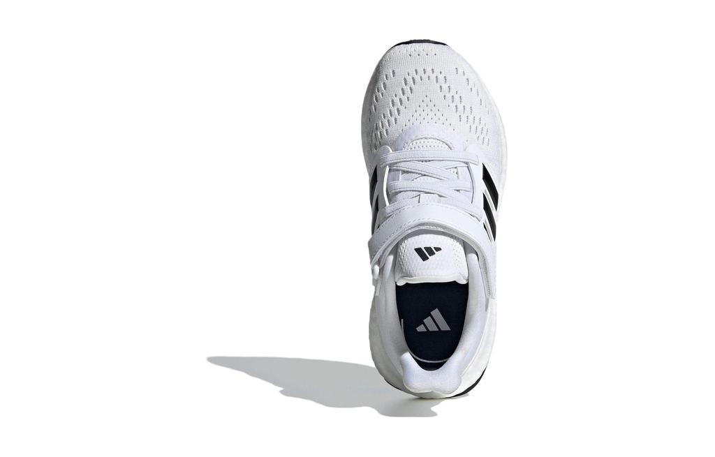 adidas Pure Boost Abrasion Resistant Lightweight Cushioning Low Top Running Shoes White Black Kids' ID8495