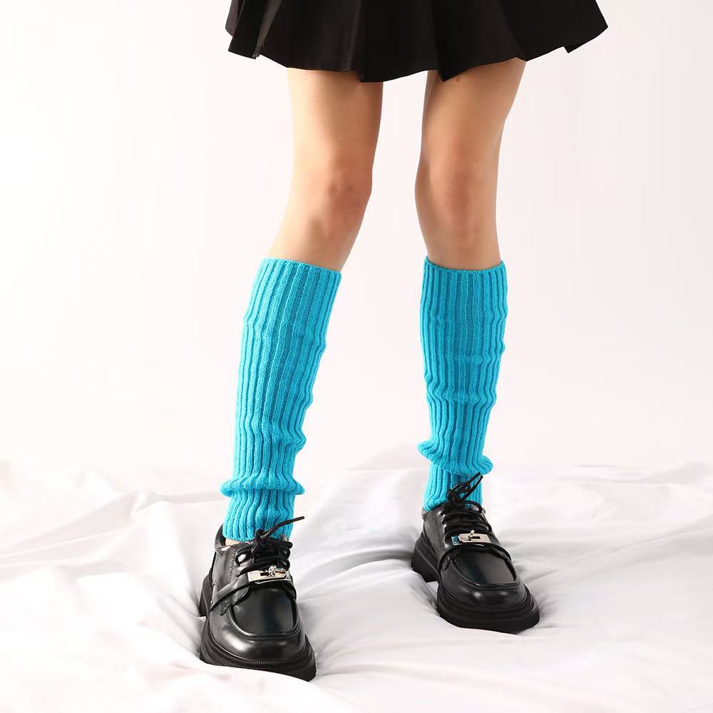 Women New Autumn Winter Keep Warm Leg Warmers Hottie JK Knitted Socks Harajuku Style Y2k Sweet Japanese Socks