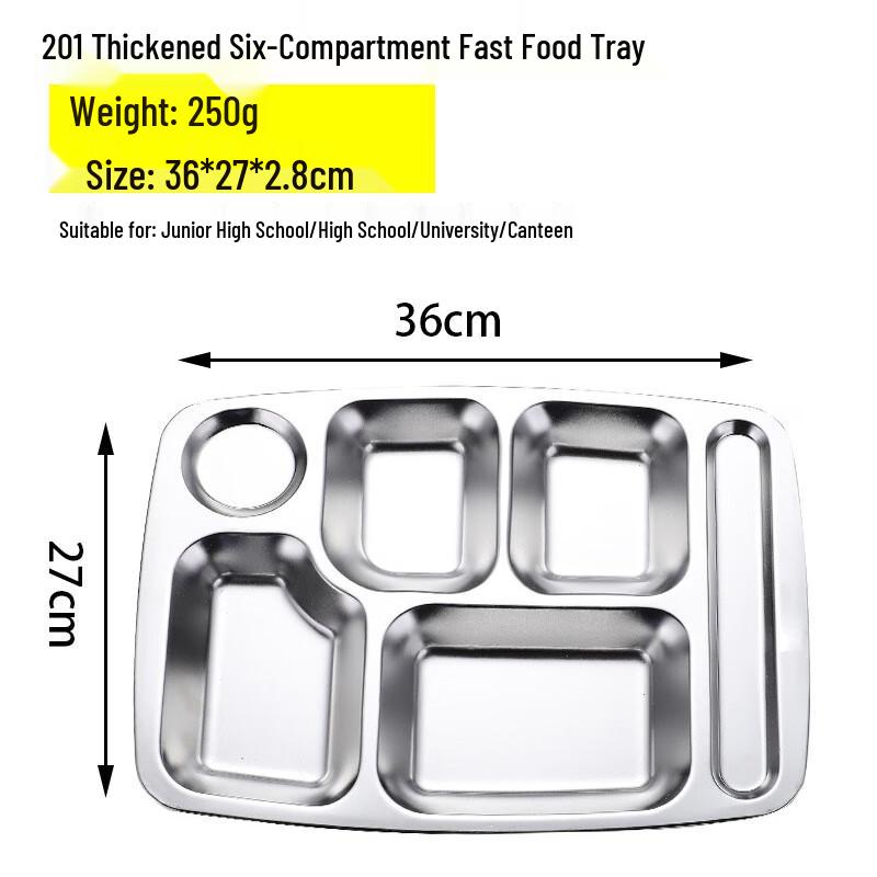 FATTBAO Stainless Steel Divided Lunch Trays