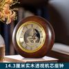 Wooden Retro Desk Clock Round Table Clock Rotating Clocks Decorative Objects Living Room Desktop Clocks Tables Accessories