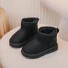 2025 Winter Children's Plush Snow Boots - Warm, Thick Cotton Slip-ons for Boys & Girls