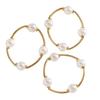 3Pcs/Set Elastic Beaded Bracelet Set Pearl Multiple Layers Bracelet Retro Stacked Bracelet  Holiday