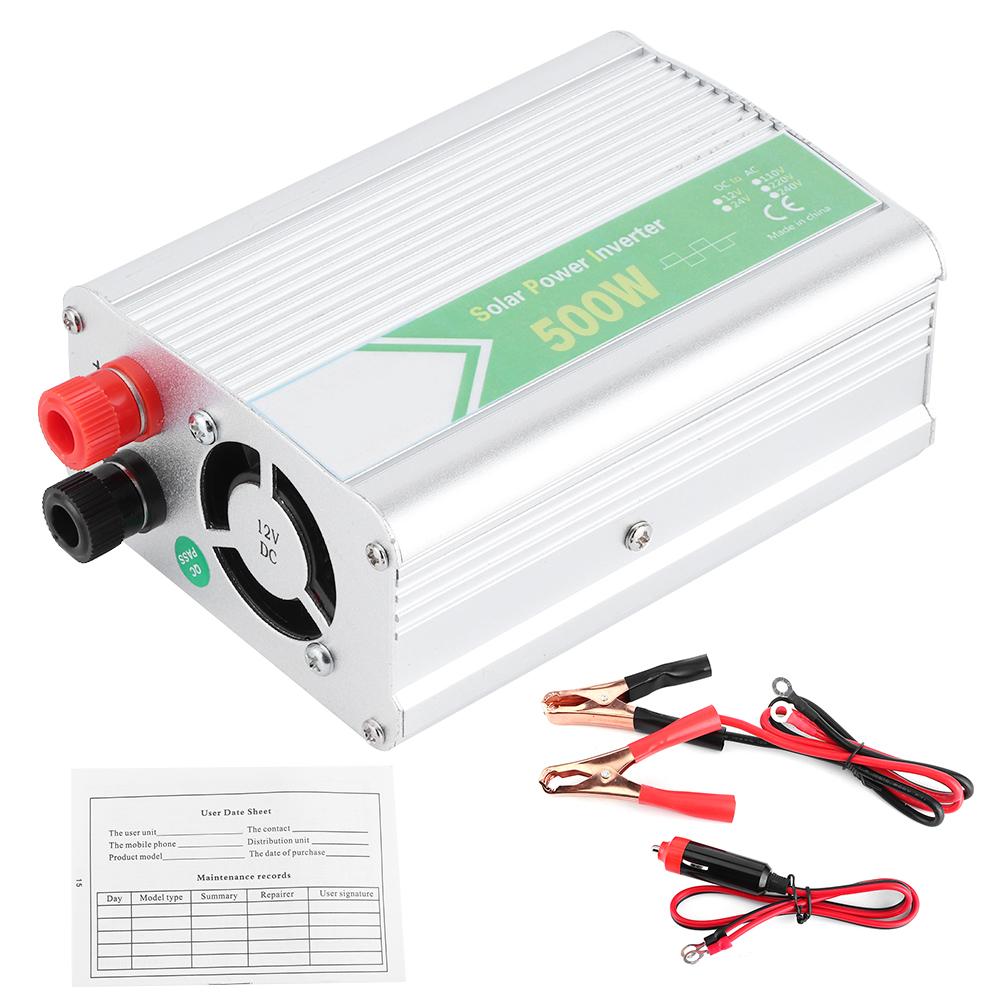 

DC12V to AC220V 500W Интеллектуальный преобразователь мощности LED Multi Protection Safety Car Inverter
