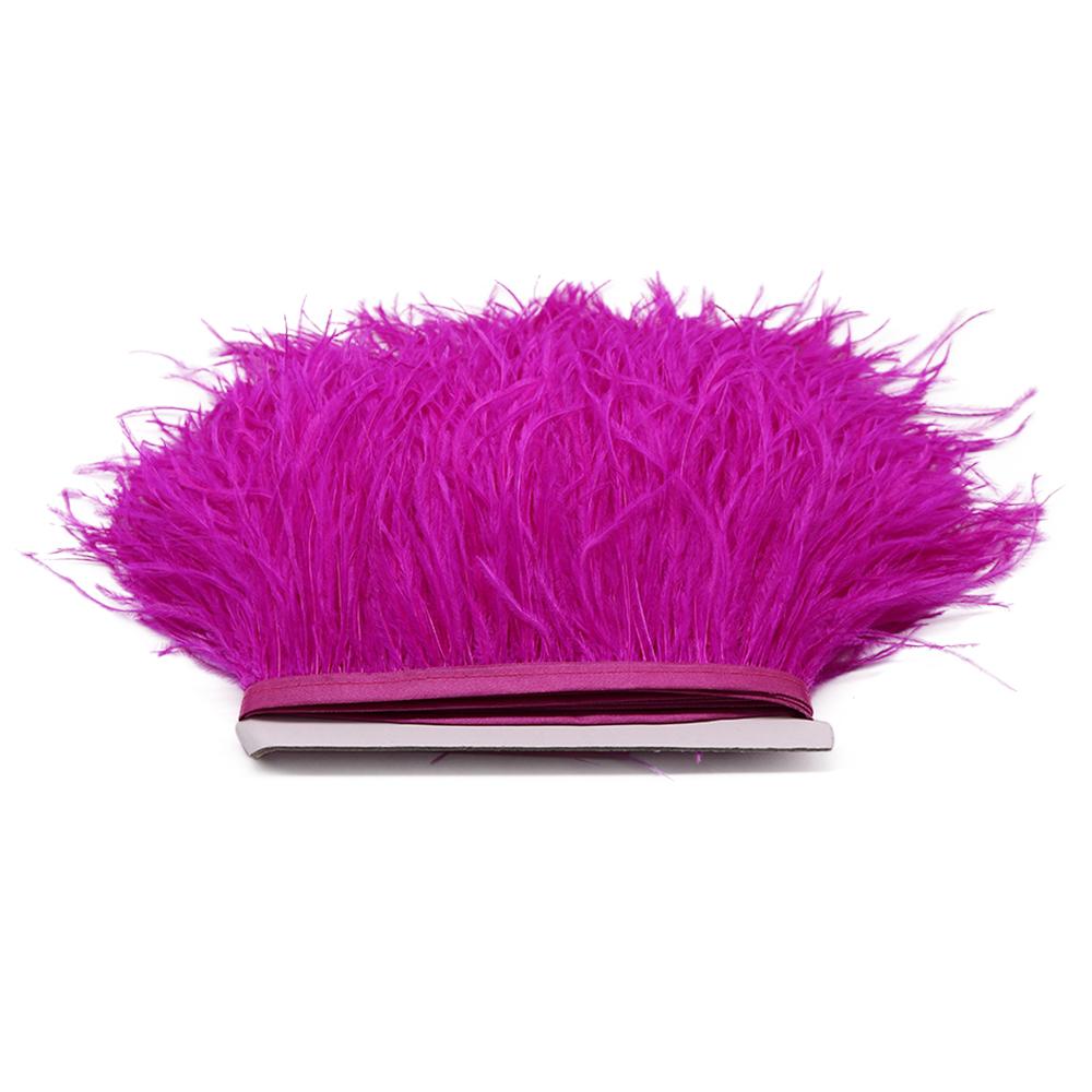 Feather1M 5M 10M 8-10cm Black White Ostrich Feather Trims Ribbon Multicolor Plume for Sewing Feathers Crafts  Dress Clothing Decoration