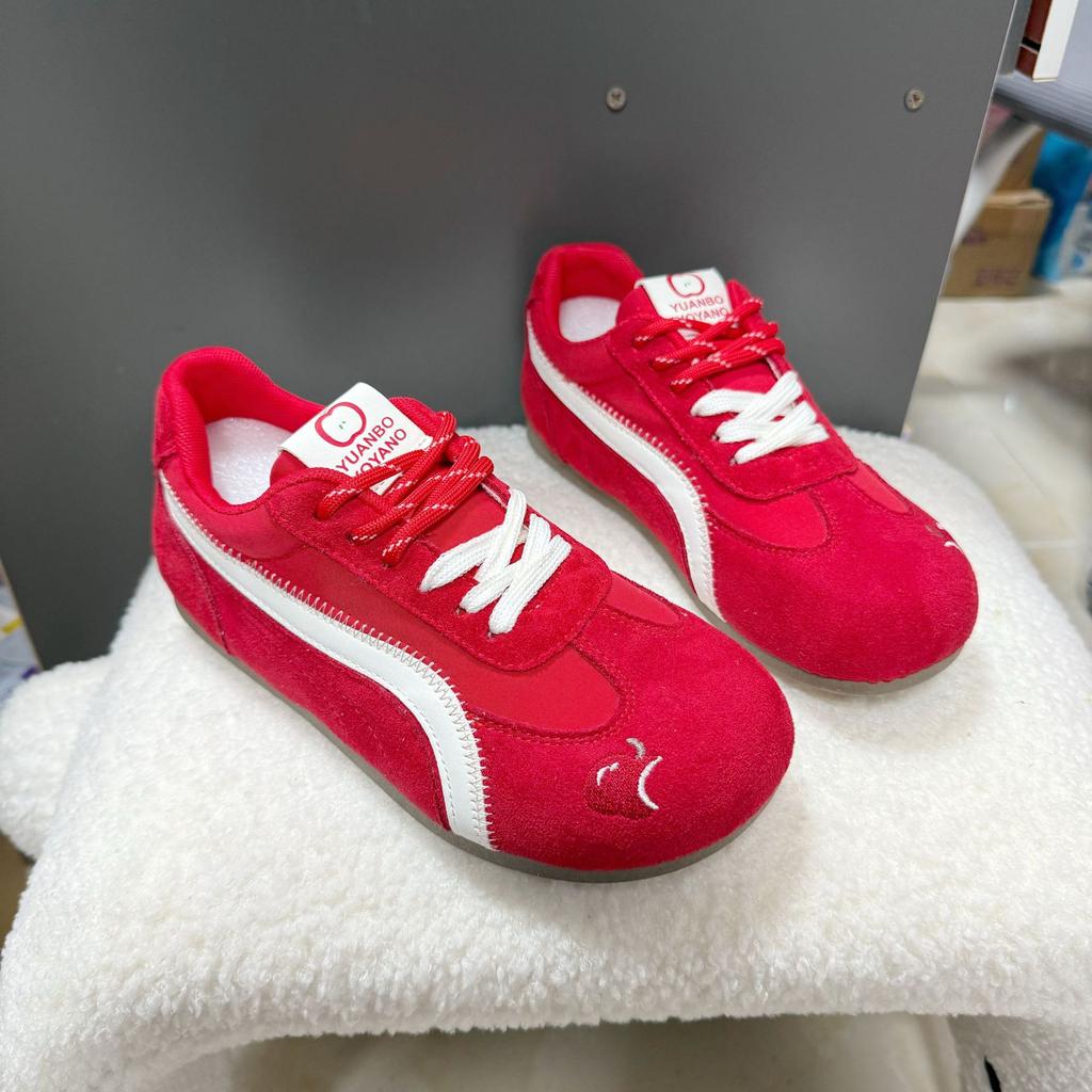 2025 spring and summer new German training shoes women's retro versatile sports and leisure shoes soft sole color matching light Forrest Gump shoes