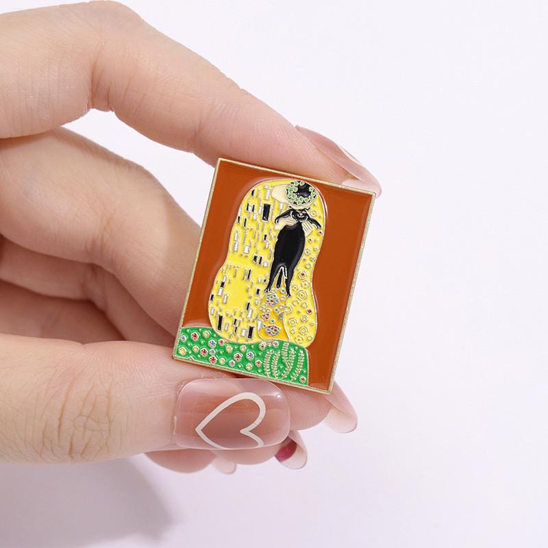 Trendy Geometric Cartoon Brooch With Vivid Colors Perfect For Fashionable Outfits