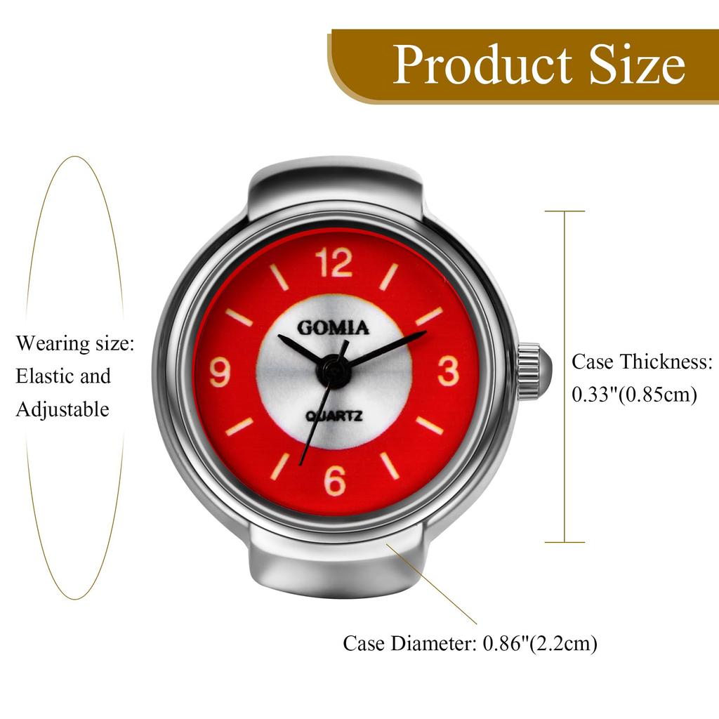 Lancardo Ring Watch, One Size Fits All, Simple and Stylish for Women, Analog, Easy to Read, Perfect for Everyday Life, Commuting, Birthdays,