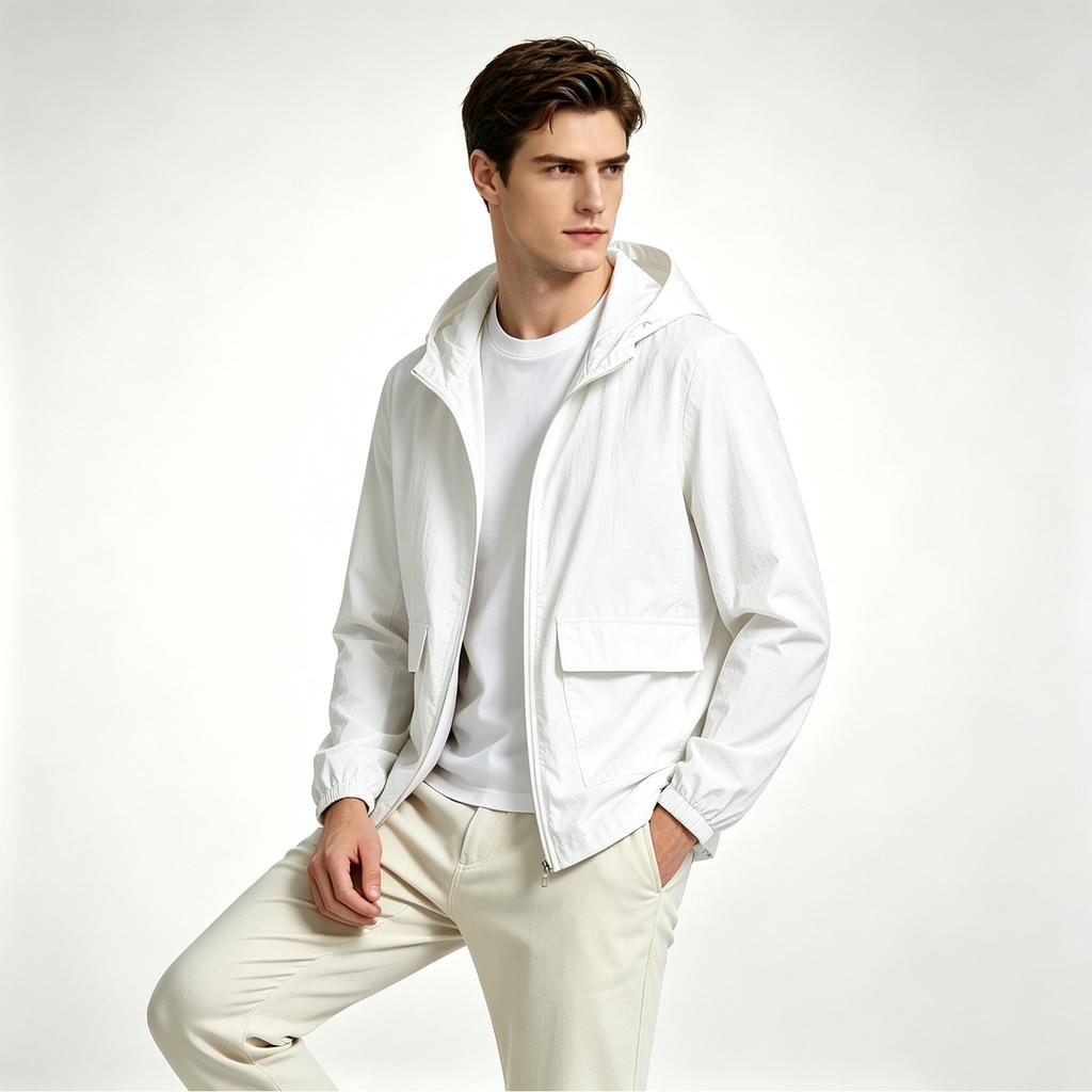 Men's Lightweight Breathable Jacket with for Spring and Fall