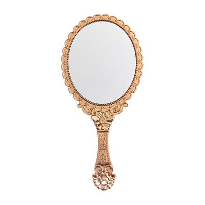 Women Dresser Mirror Standing Makeup Vanity Mirror Vintage Handheld Mirror Oval-Shape