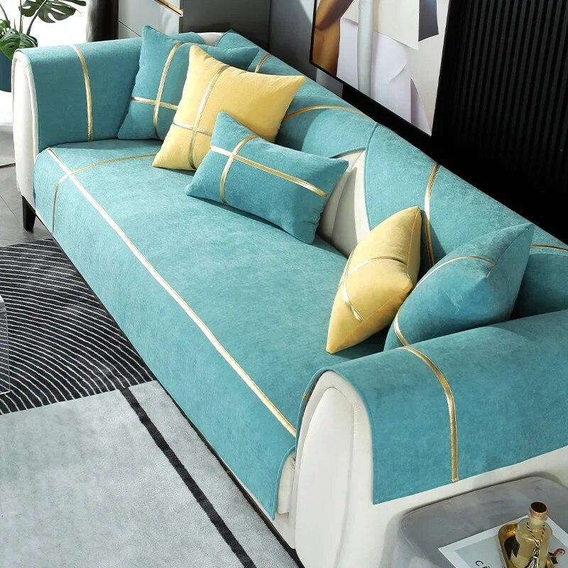 

Soft Chenille Sofa Cover Thick Jacquard Slipcovers Furniture Protector High Quality Seat Cushion Cover 70x70cm 1pcs