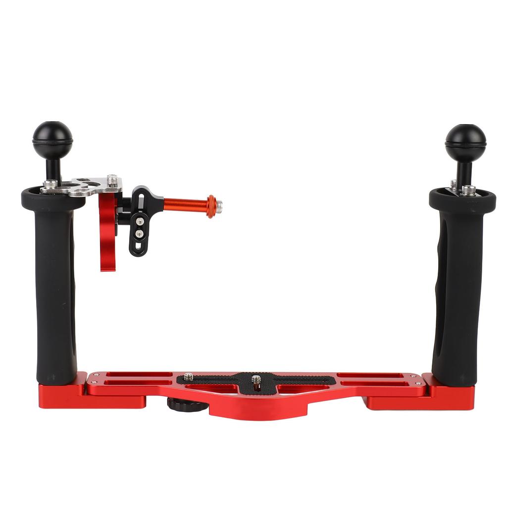 Dual Handle Camera Diving Rig Adjustable Handheld Underwater Tray Stabilizer Rig with Shutter Release Lever for DSLR