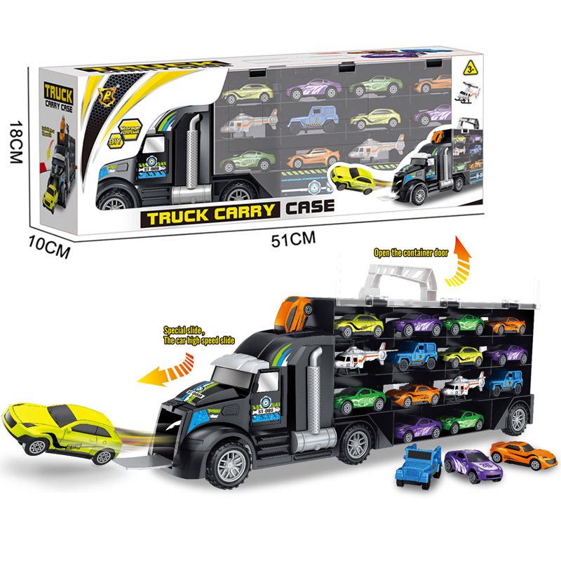 P858 Dinosaur Storage Toy Truck - Pull-back Freight Car Model английская версия