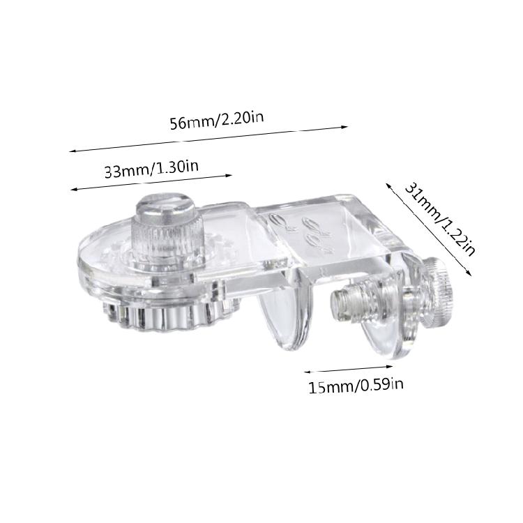 2 Pieces Fish for Tank Screen Net Clamp Anti-Jump Net Clip Clear Acrylic Clamps