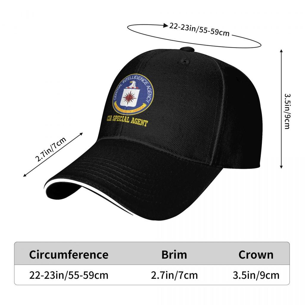 Central Intelligence Agency Cia Baseball Cap Moisture Wicking Quick Dry Curved Brim Classic Fit Low Profile Unstructured
