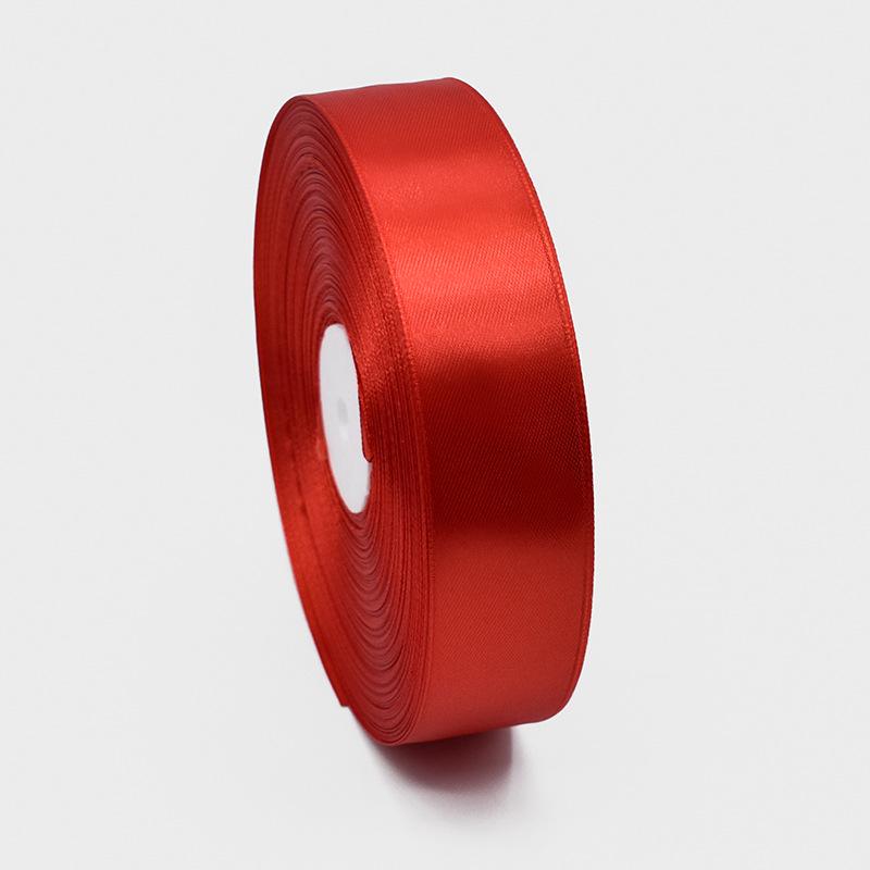Festive Red Ribbon Set: Streamer, Wedding Decor, Blessing Card & Flower Cake Satin Ribbon