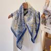 Ren Bomuld Dame Tørklæde Firkantet Foulard Dame Hals Hår Tørklæder Design Printet Hovedtørklæde Mode Pige Tørklæder 2023 Ny