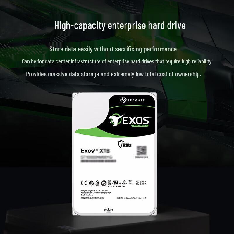 Seagate Exos X18 16TB Enterprise SATA 3.5-inch HDD