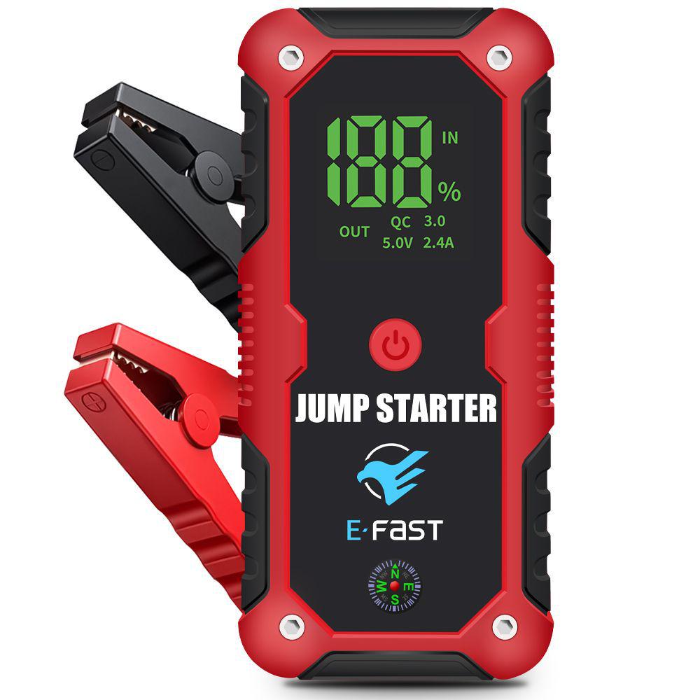 

Portable Multi-Function Car Battery Backup and Emergency Power Bank Red Standard Clip