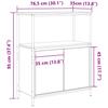 Bathroom Cabinet with Shelves Brown Oak Effect 76.5 X 35 X 95 Cm