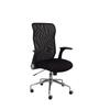 PIQUERAS Y CRESPO Ergonomic Office Chair Model 4031 - Black Fabric - Retractable and Reclining Armrests
