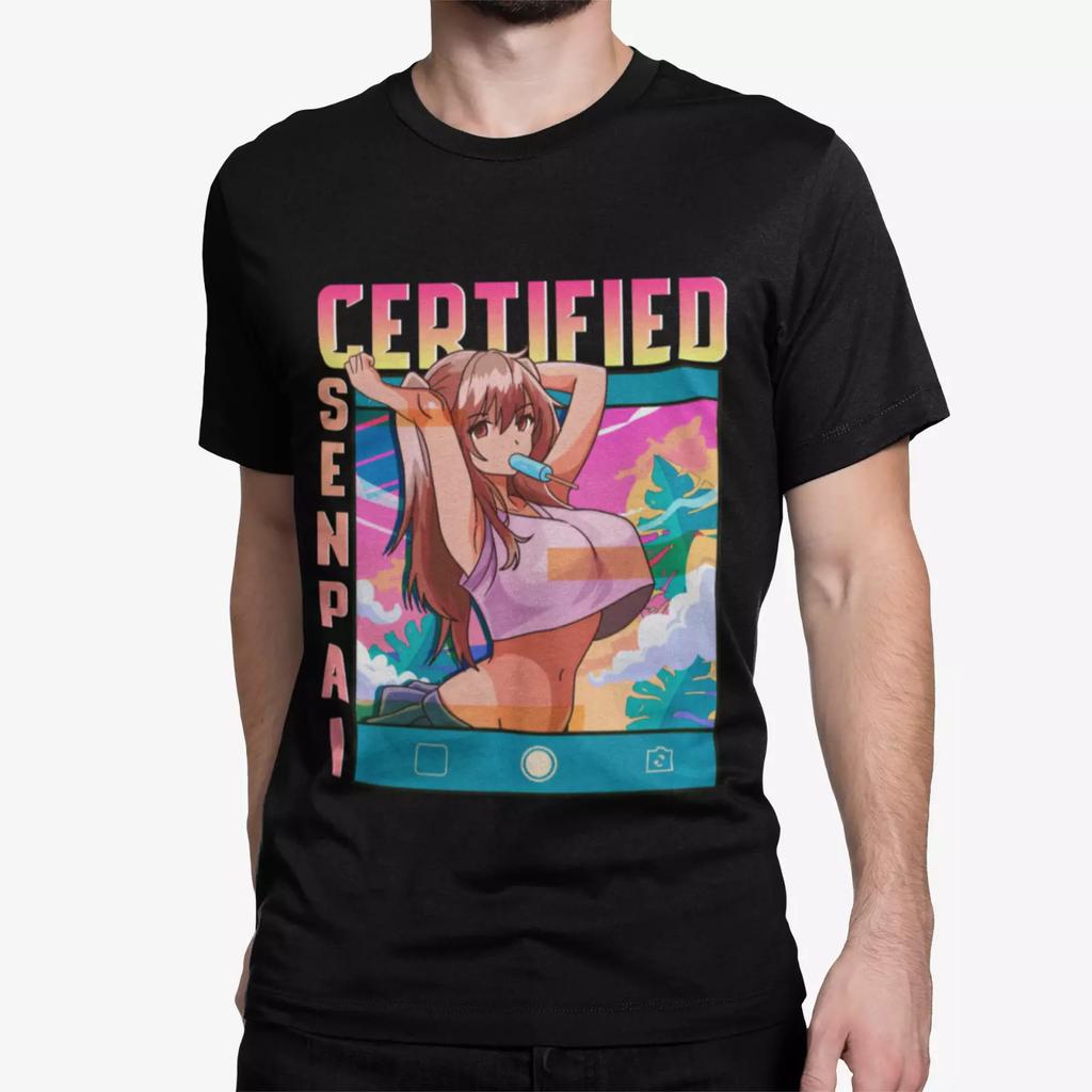 T Shirt Hentai Certified Senpai Otaku Waifu Girl