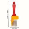 1Pc Durable Paintbrush Portable Edge Color Separation Paintbrush Not Fall Off Wooden Handle Two-color Finishing Brush Tool