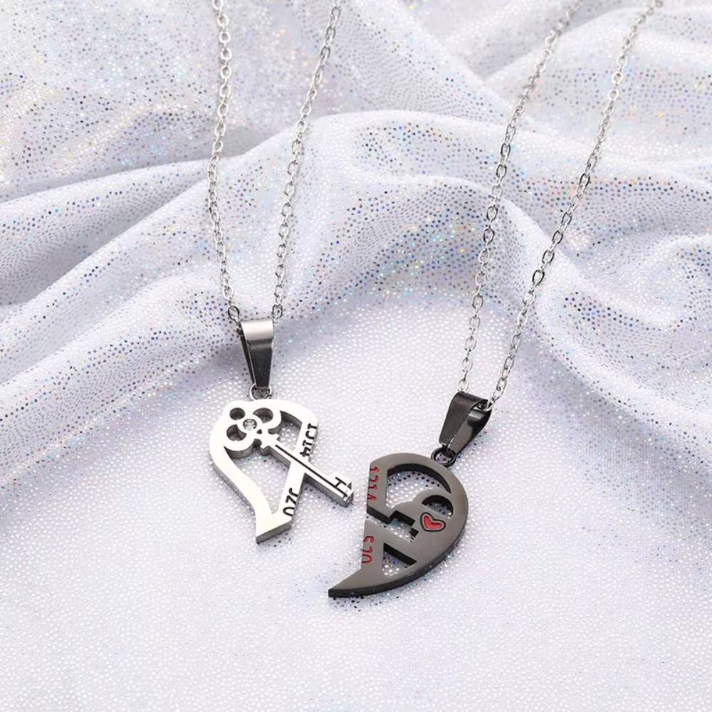 Personalized Design Pendant Necklace Titanium Steel Heart Shape Necklace  Couple Accessories