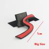 3D ABS Chrome Black  Cooper S Emblem Letters Car Rear Trunk Badge Self-adhesive Sticker Accessories