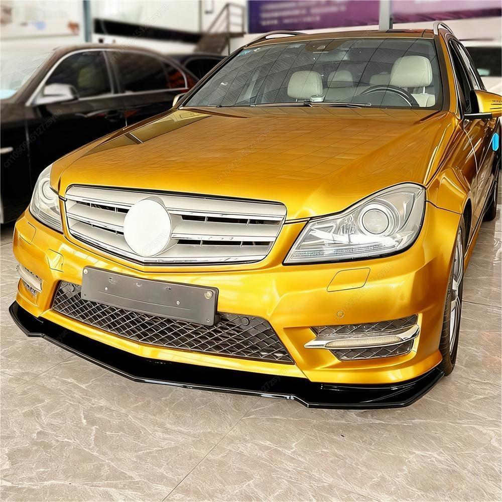 Car Front Bumper Lip Spoiler Splitter Diffuser For Mercedes Benz C Class W204 S204 AMG Line Facelift 2011-2014 Bodykits Tuning