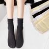 3 Pairs Women's Ice Silk Socks Summer Ultra Thin Socks Casual Breathable Crew Socks Ladies Calf High Cooling Socks