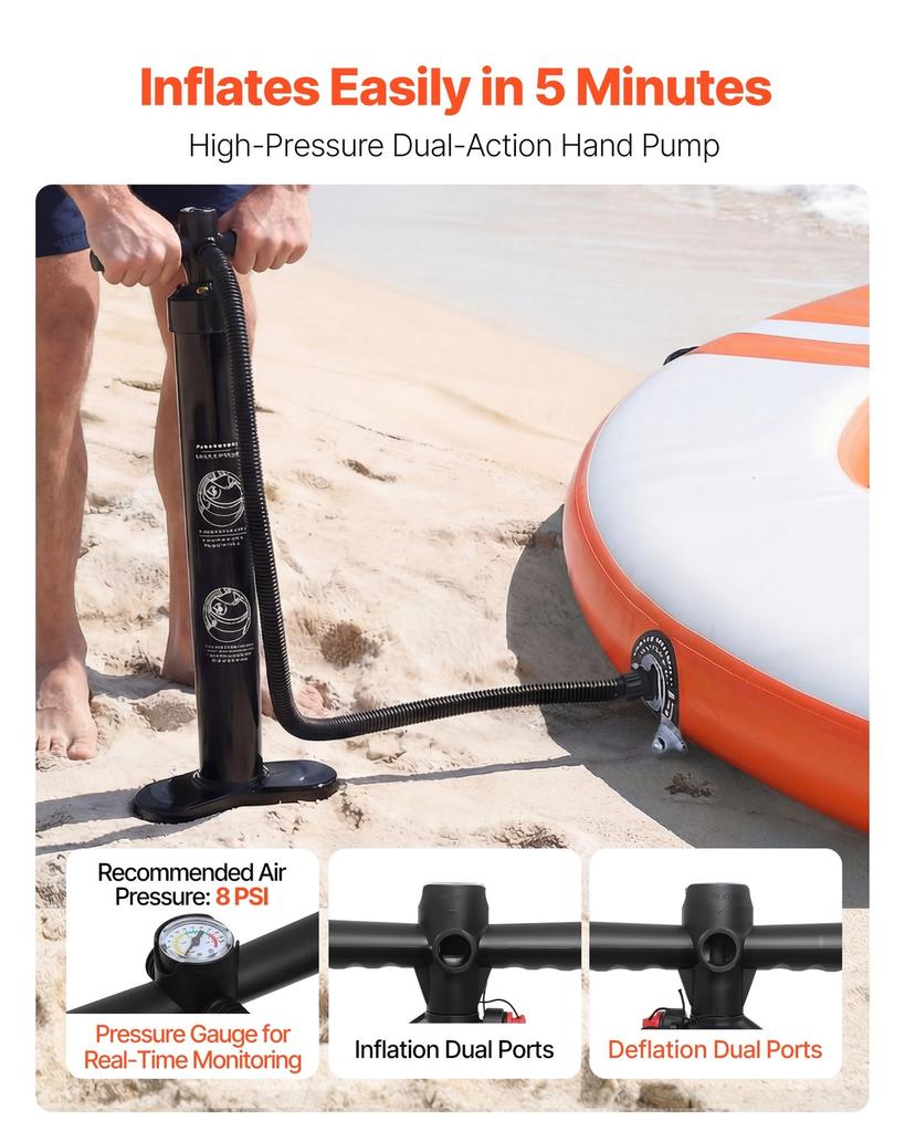 Inflatable Floating Dock, 3.05M Inflatable Dock Platform, Non-Slip Water Air Mat with Portable Carrying Bag & Detachable Ladder, Floating Water
