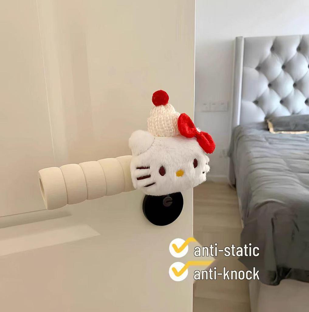 Thickened Cartoon Door Handle Protector: Anti-Collision, Anti-Static, Decorative Cover for Children's Rooms.