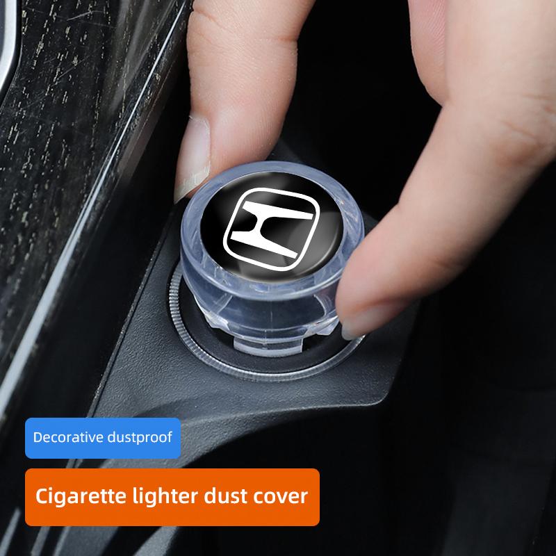 Car Cigarette Lighter Cover DustProof Decoration Cap For Honda Civci FIT CRV Accord Jazz HRV Dio Stepwgn Prelude Insight Odyssey