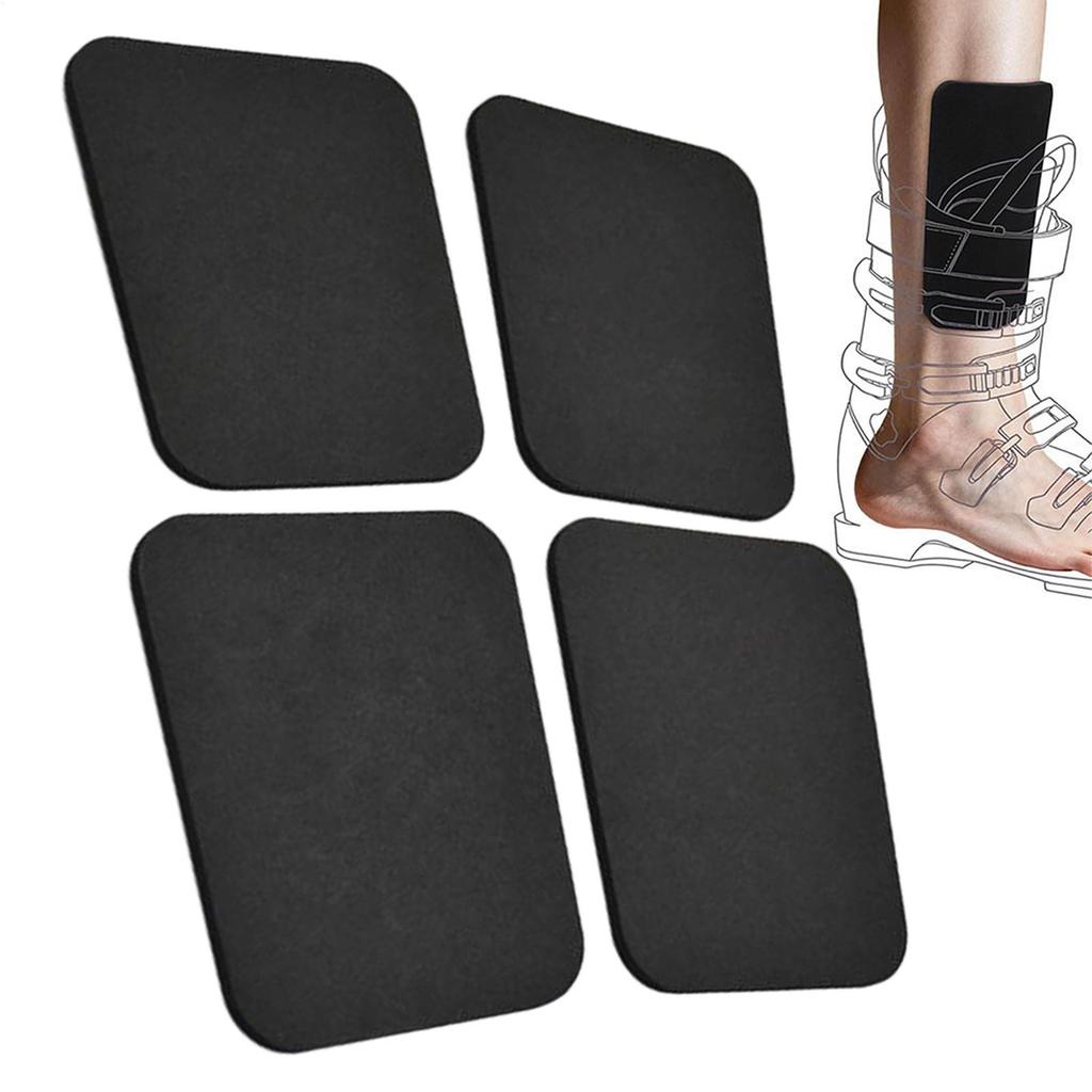 4pcs Ski Shin Pads Cushioned Inserts for Ski Boots Protective Shin Guards for Skiing & Snowboarding Comfortable Shock Absorption