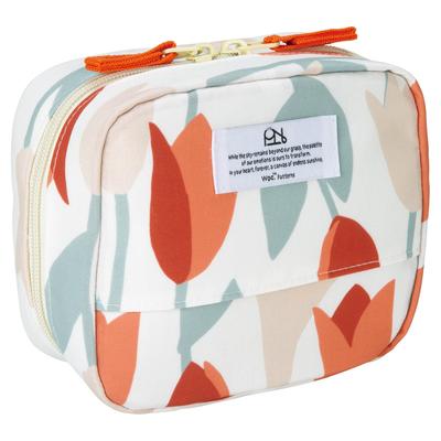 Patterns Square Blooming Tulip [2025] Wpc. Water-Repellent Pouch, Red, W140-331-204