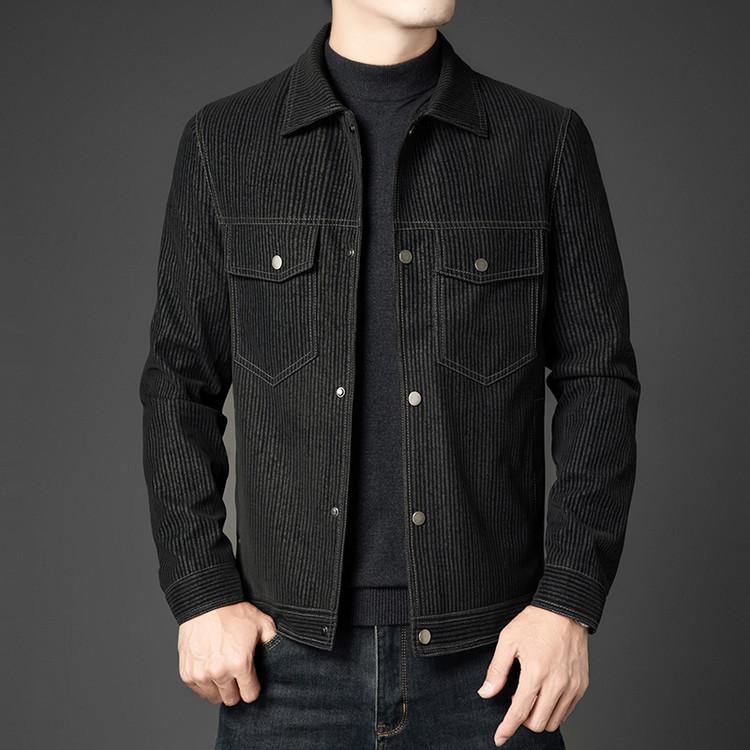 

Мужская вельветовая куртка на осень и зиму, мужская рабочая куртка, теплая ветрозащитная куртка, мужская одежда 60 чёрный