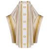 Casulla de Sacerdote Tejida Multicolores con Raya Dorada Vestimenta Litúrgica Gótica Túnica Clerical para Celebrante Pastor Iglesia Católica Misa