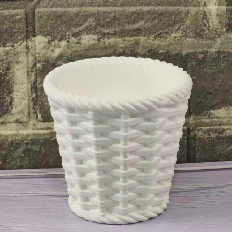 Flexible Silicone Candle Mould For Customes Basket Weave Creation Craft Supplies And Decorative Item Crafting