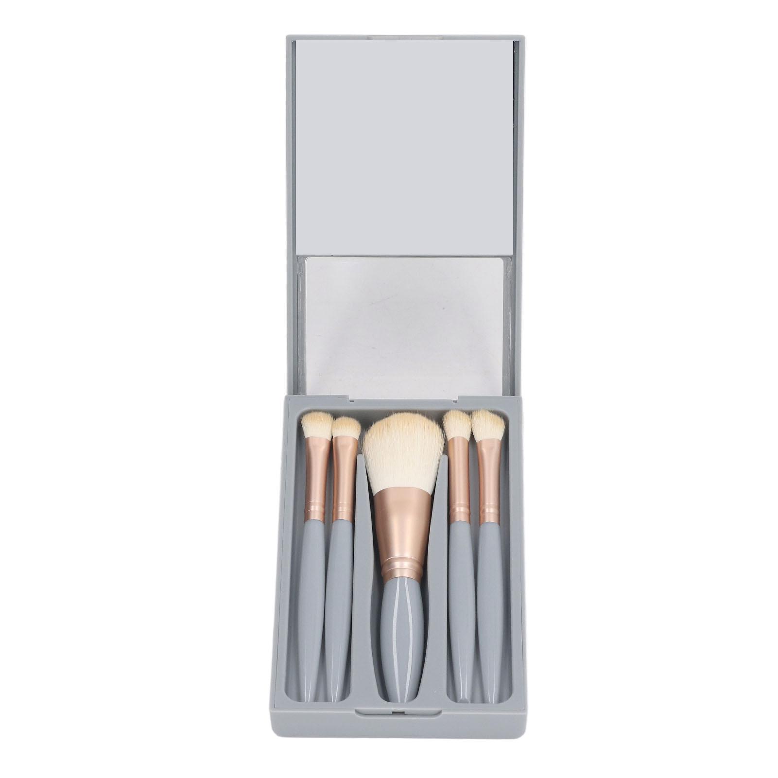 

5Pcs Portable Makeup Brush Set Mini Travel Size Small Complete Function Cosmetic Brushes Set with