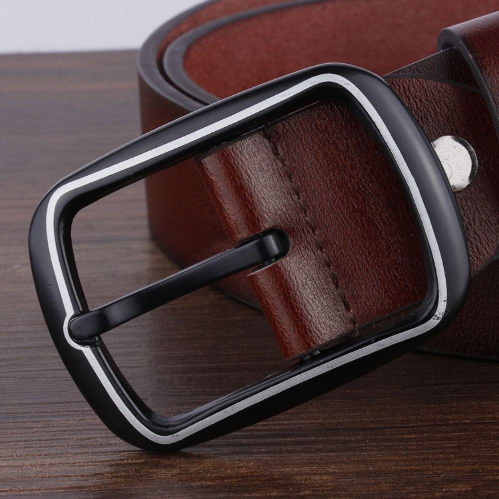 Adjustable Men Belt Durable Trousers Belt Classic Style Pin Buckle Belt  Male